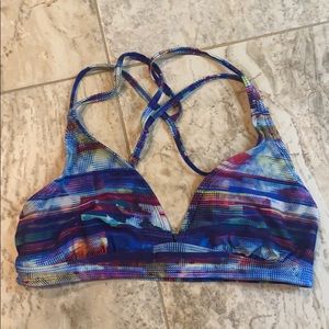 Athleta swim top redondo cross strap size M